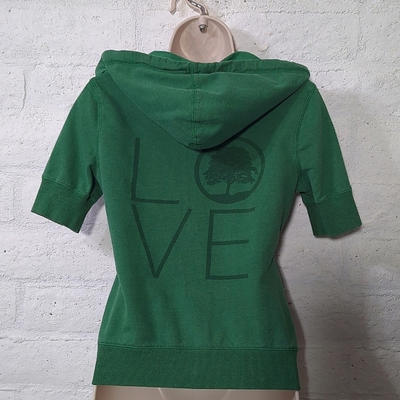 Mossimo Supply Co. Tops - 💚 Short Sleeve Green "LOVE" Hoodie